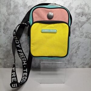 Rare Teddy Fresh Colorblock Crossbody Sling Bag Zip Adjustable strap Streetwear